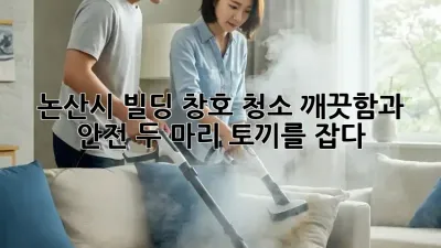 논산시 빌딩 창호 청소: 깨끗함과 안전, 두 마리 토끼를 잡다!